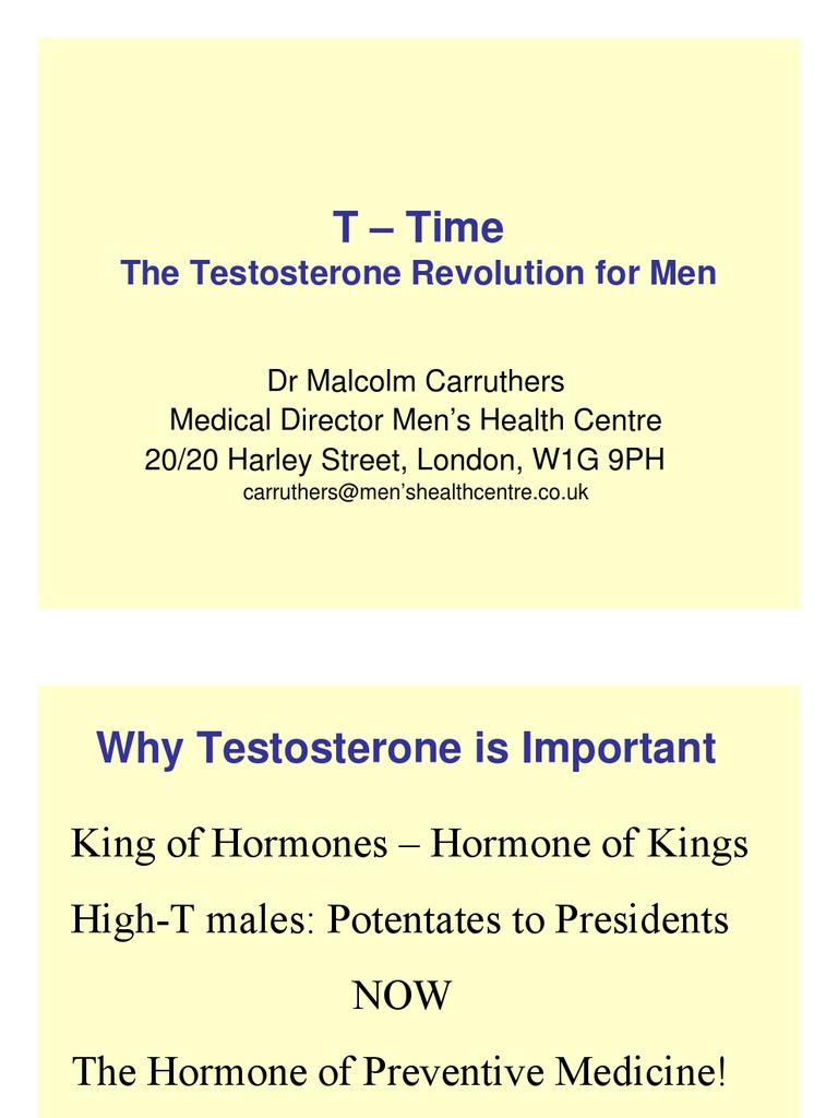 Carruthers TTime The Testosterone Revolution For Men PDF Clinical