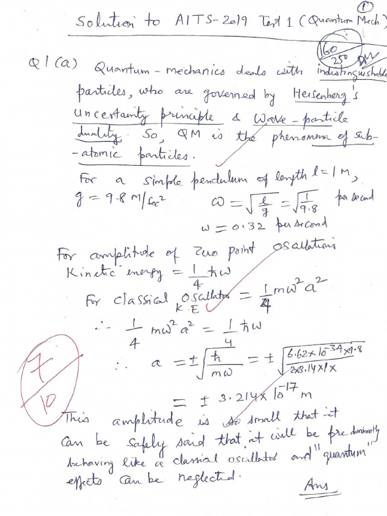 Quantum Test Series | PDF