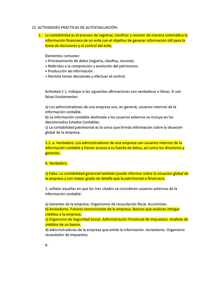 Actividades Contabilidad Unidad 1 Pdf Contabilidad Bienes Ley