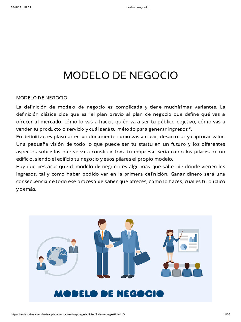 Modelo de Negocio: Creación de Valor | PDF | Modelo de negocio | Business