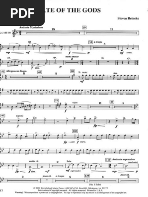 【吹奏楽輸入合奏譜】Fate of the Gods(S. Reineke) Fate of the Gods – S. Reineke_Requinto Sheet Music for