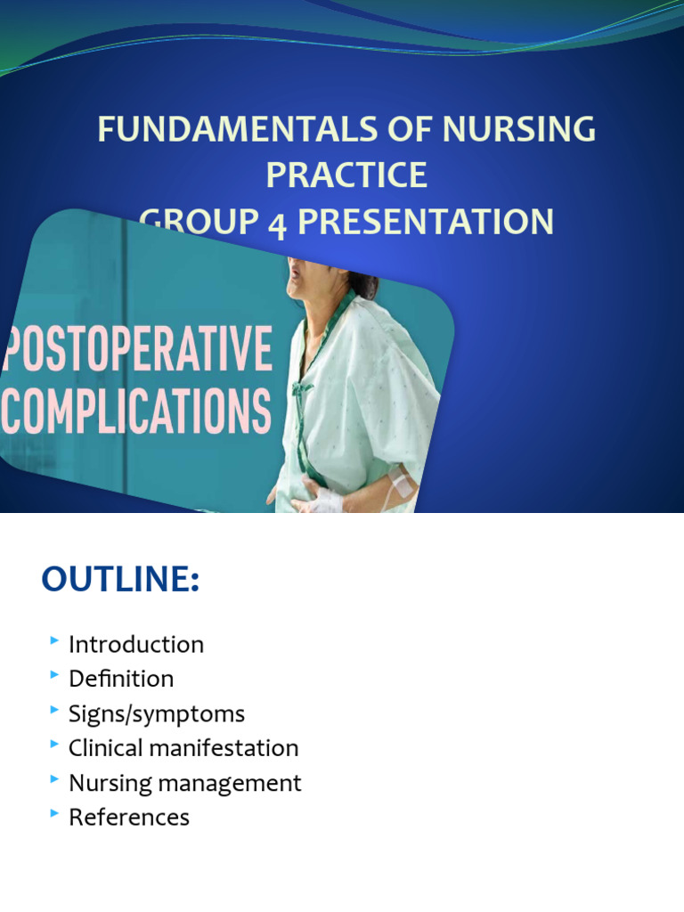 Postoperative Complications Overview | PDF | Surgery | Anesthesia