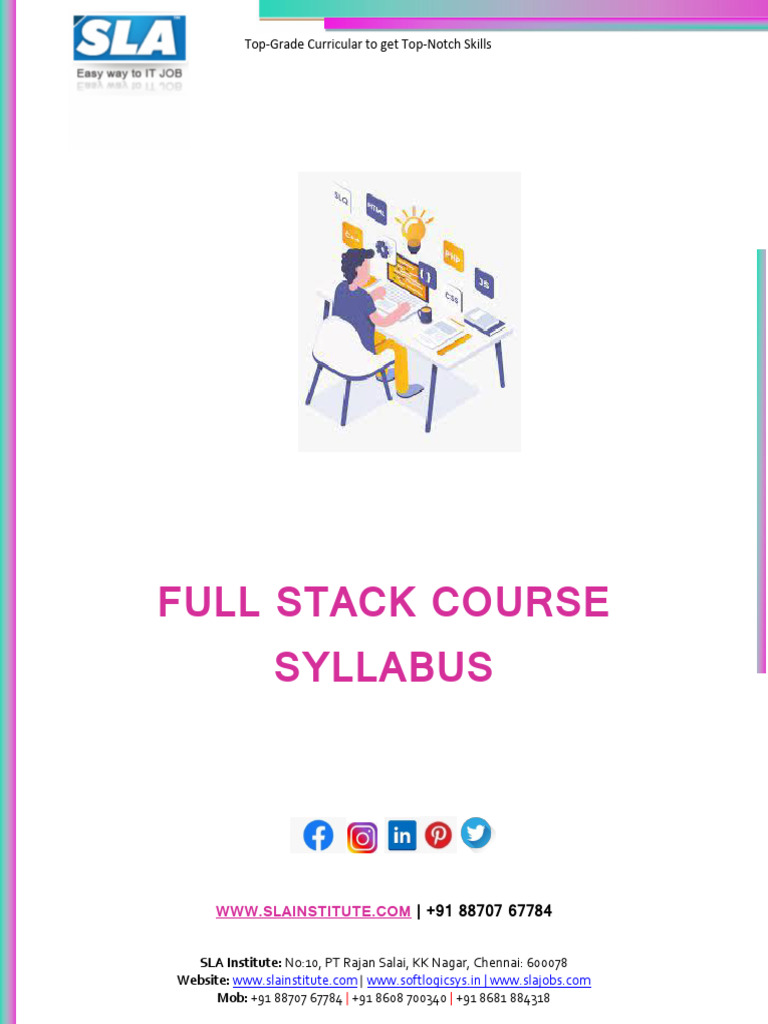 Full Stack Developer Course Syllabus | PDF | Html5 | Software