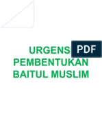 Urgensi Pembentukan Baitul Muslim