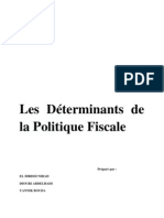 Les Determinants de La Politique Fiscale Au Maroc