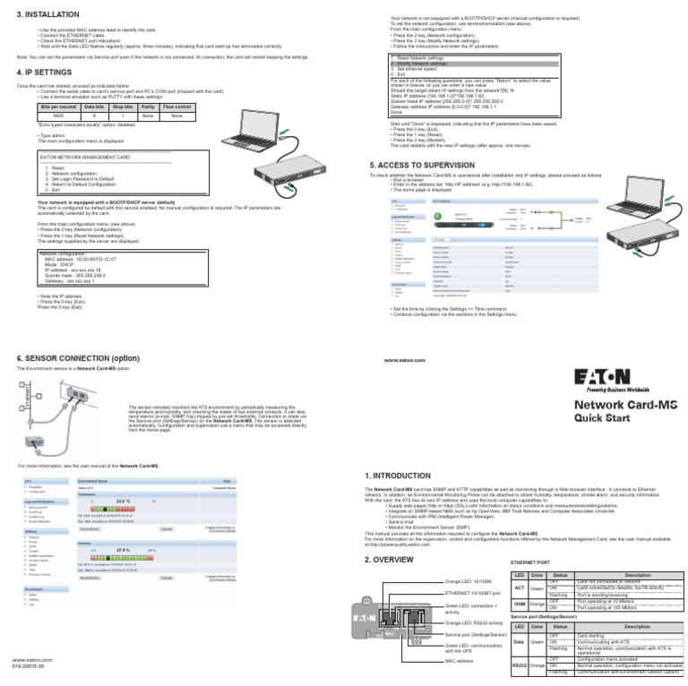 Network Card-MS Setup Guide | PDF | Ip Address | Computer Network
