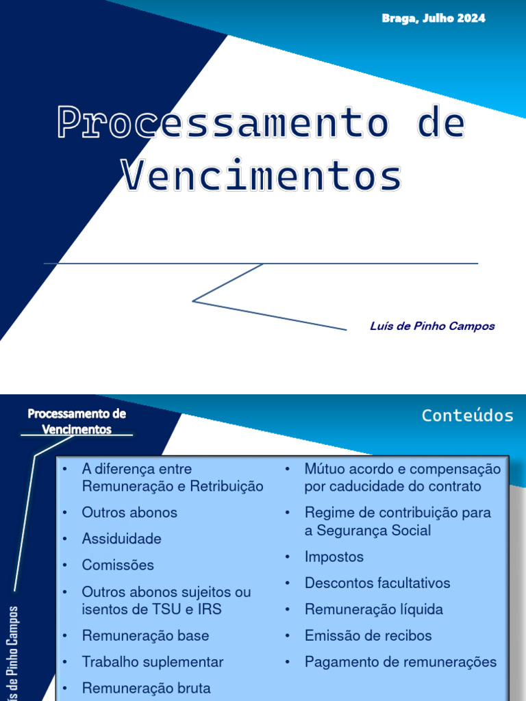 Proc Vencimentos Atual | PDF | Férias trabalhistas | Salário