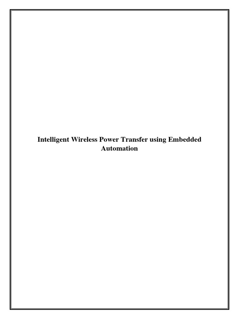 Intelligent Wireless Power Transfer System | PDF | Rectifier | Liquid ...