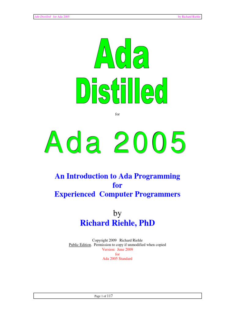 Introduction to Ada Programming | PDF | Scope (Computer Science ...