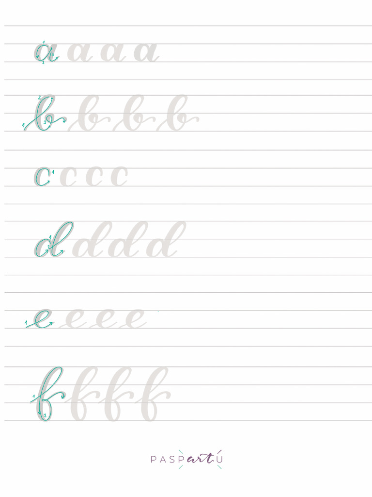 Plantilla Lettering Autor Paspartú | PDF