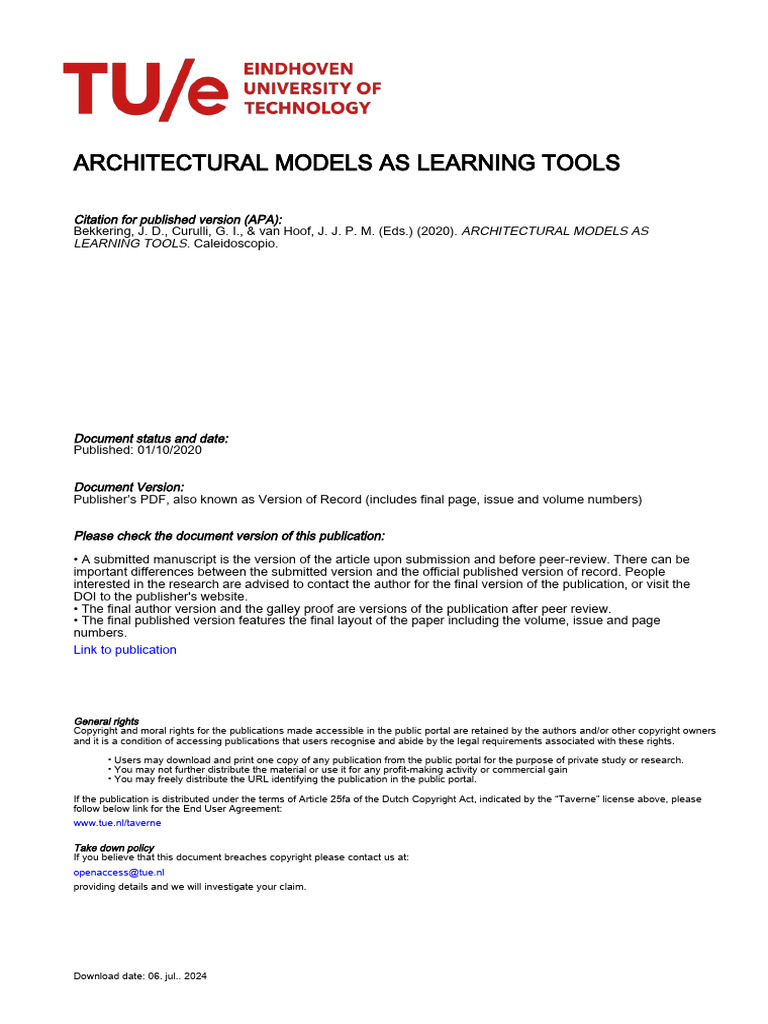 Architectural Models As Learning Tools Ed Book | PDF | Perception ...