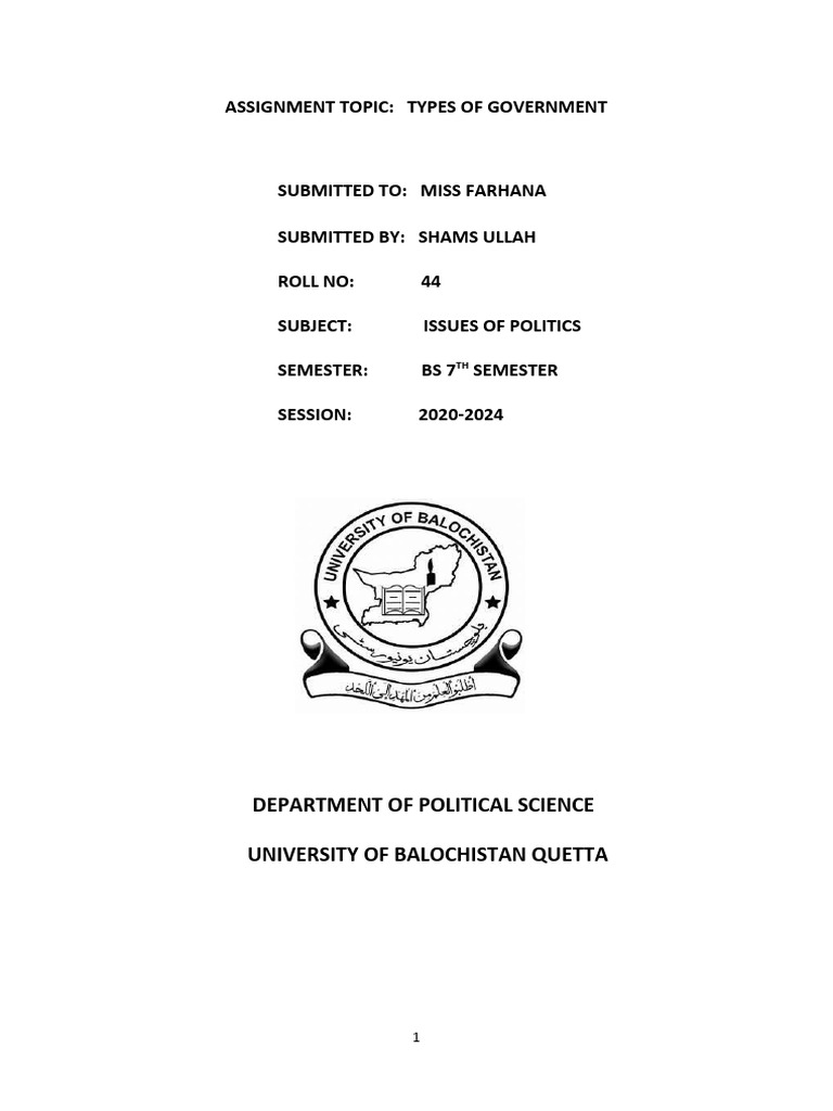 Understanding Types of Government | PDF | Heads Of State | Government