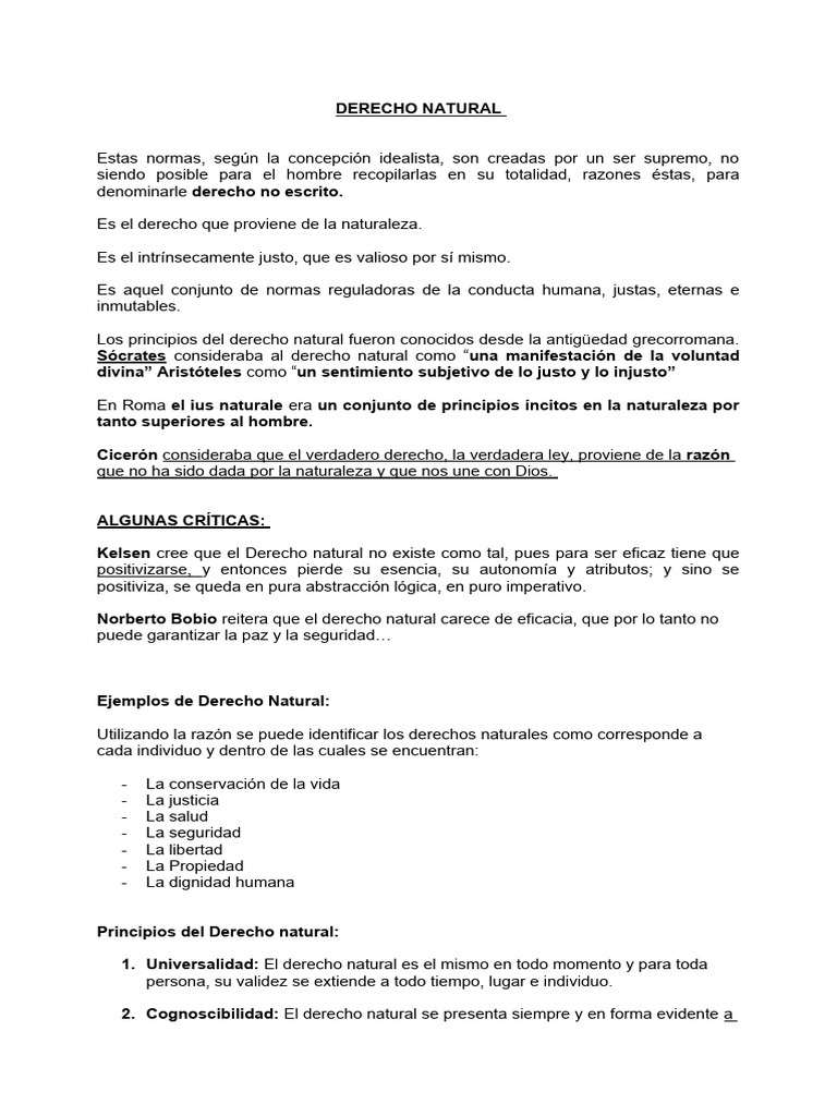 Fundamentos del Derecho Natural y Positivo | PDF | La Ley natural | Ley ...
