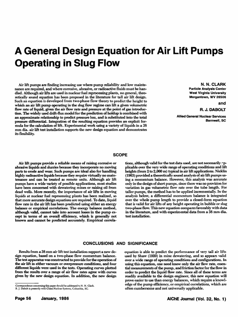 Airlift Clark1986 | PDF | Lift (Force) | Pump