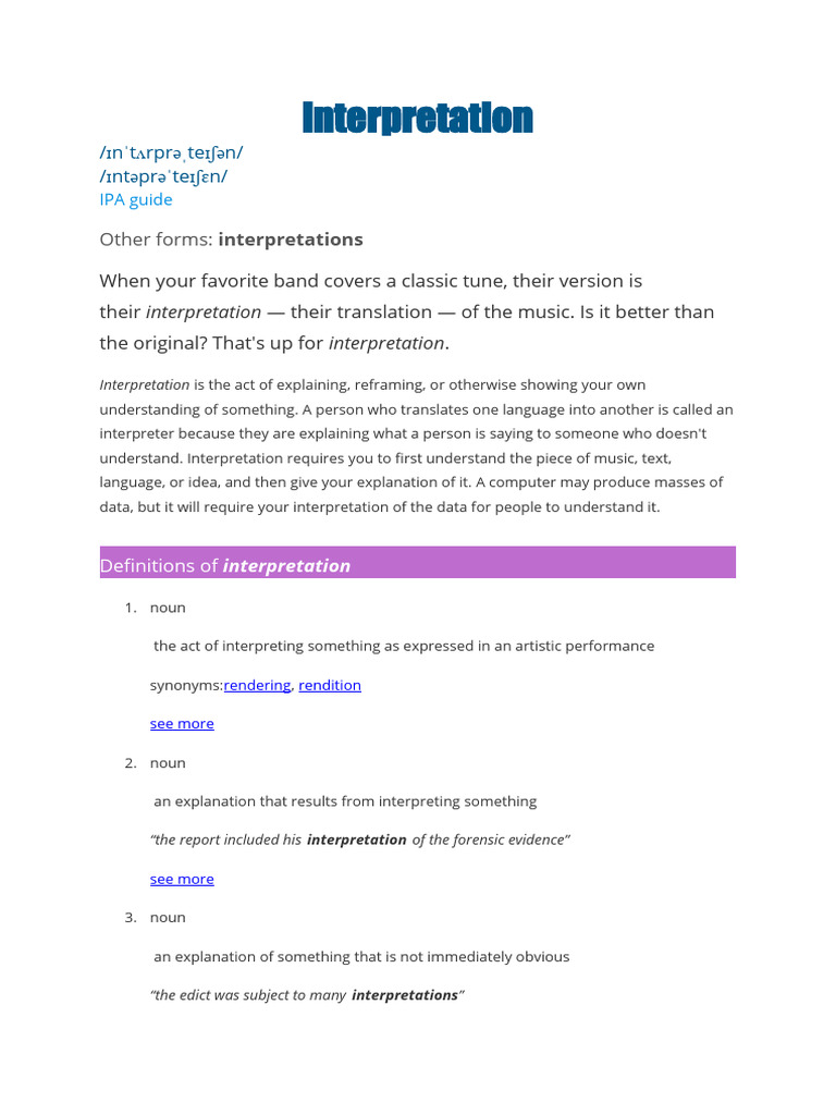 Interpretation Pdf Language Interpretation Translations