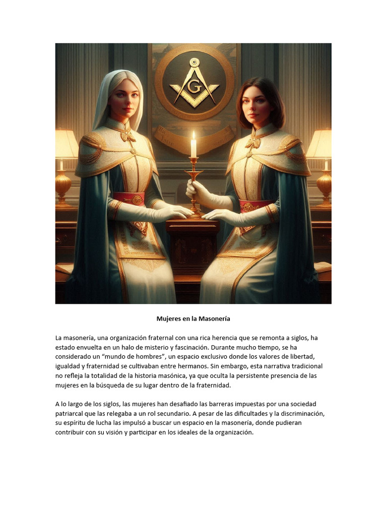 Mujeres en la Masonería: Historia y Logias | PDF | Masonería ...