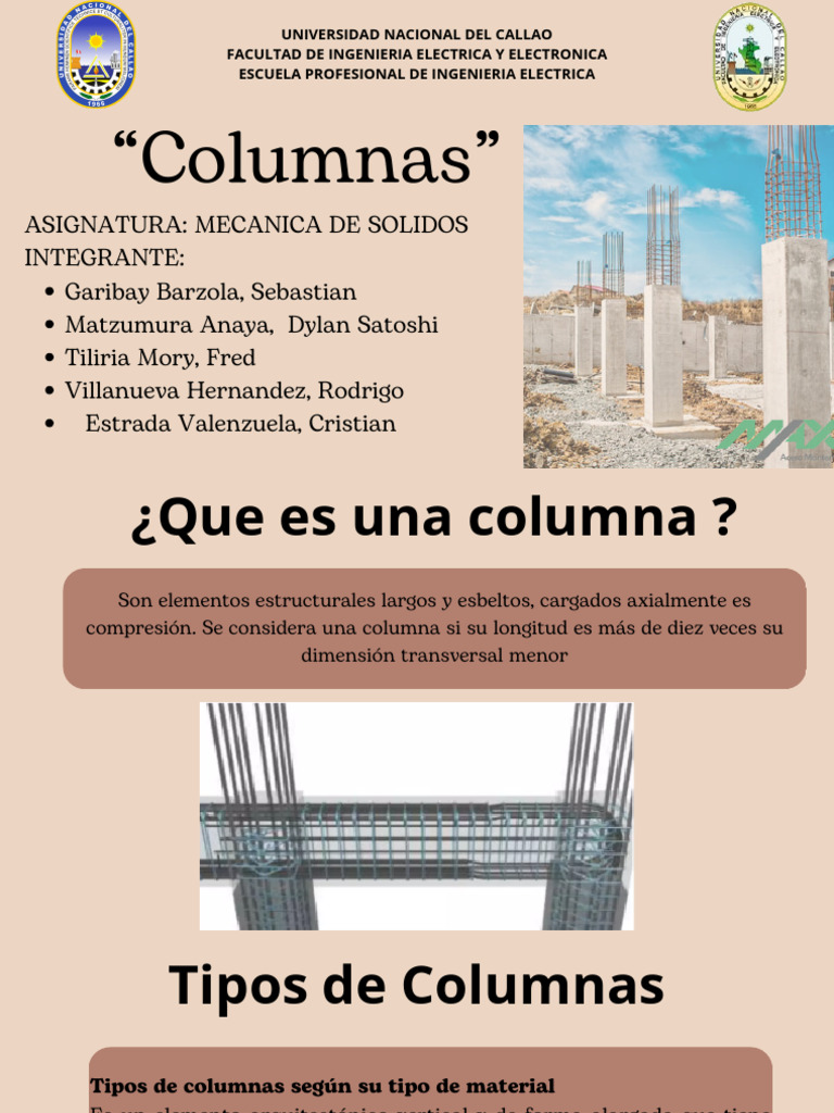 Tipos y Fallas de Columnas Estructurales | PDF | Columna | Pandeo