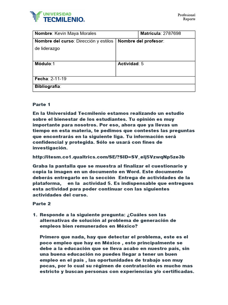 Act 5 | PDF | Crecimiento personal y profesional | Negocios