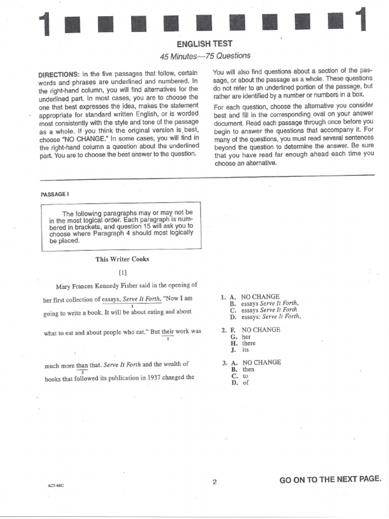 ACT Writing This Writer Cook | PDF