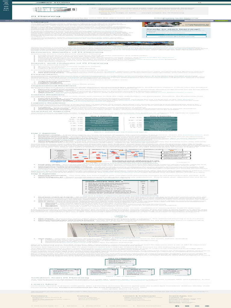 SAFe PI Planning Essentials | PDF | Scrum (Software Development ...