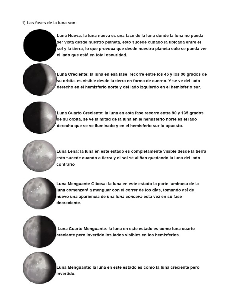 Fases y Composición de la Luna | PDF | Ciencia y matemáticas