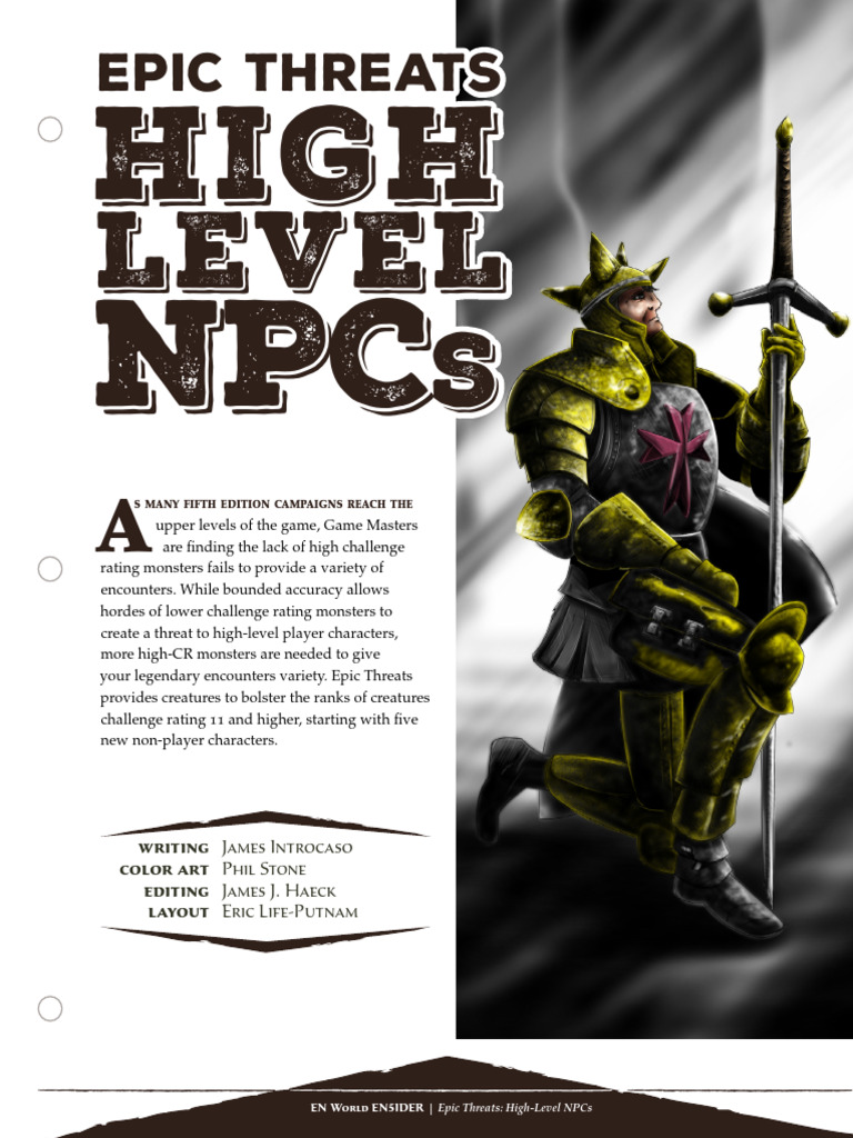 EN5ider 045 - Epic Npcs | PDF