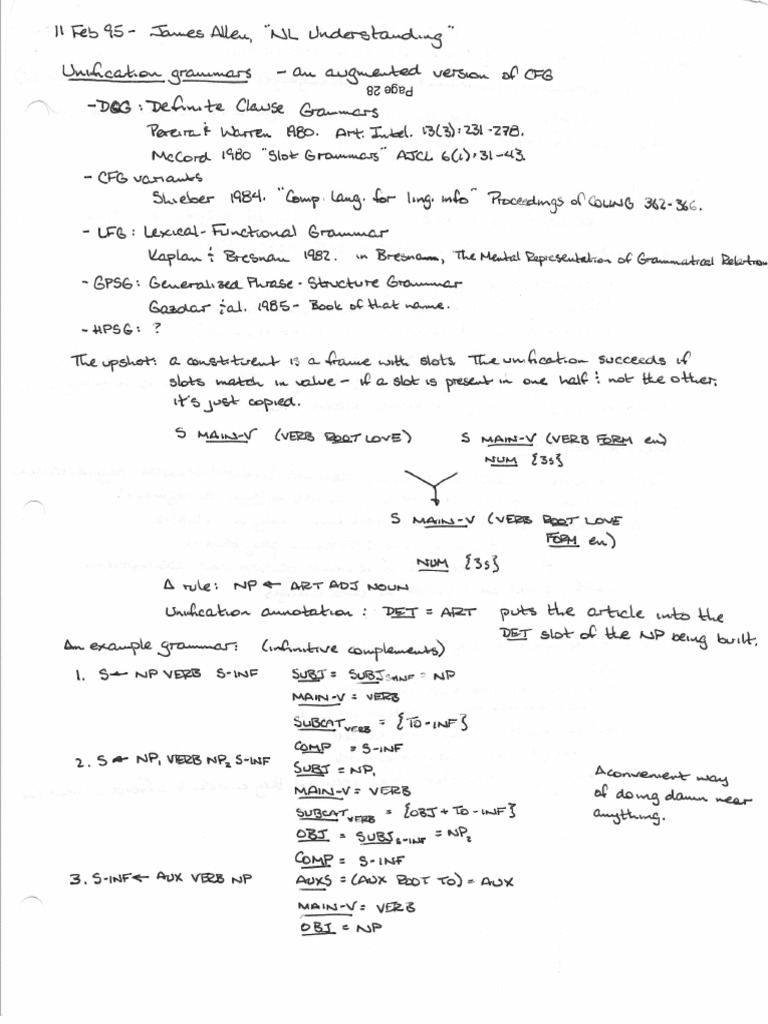 Notes1995-02-11 - Reading Notes On Allen | PDF
