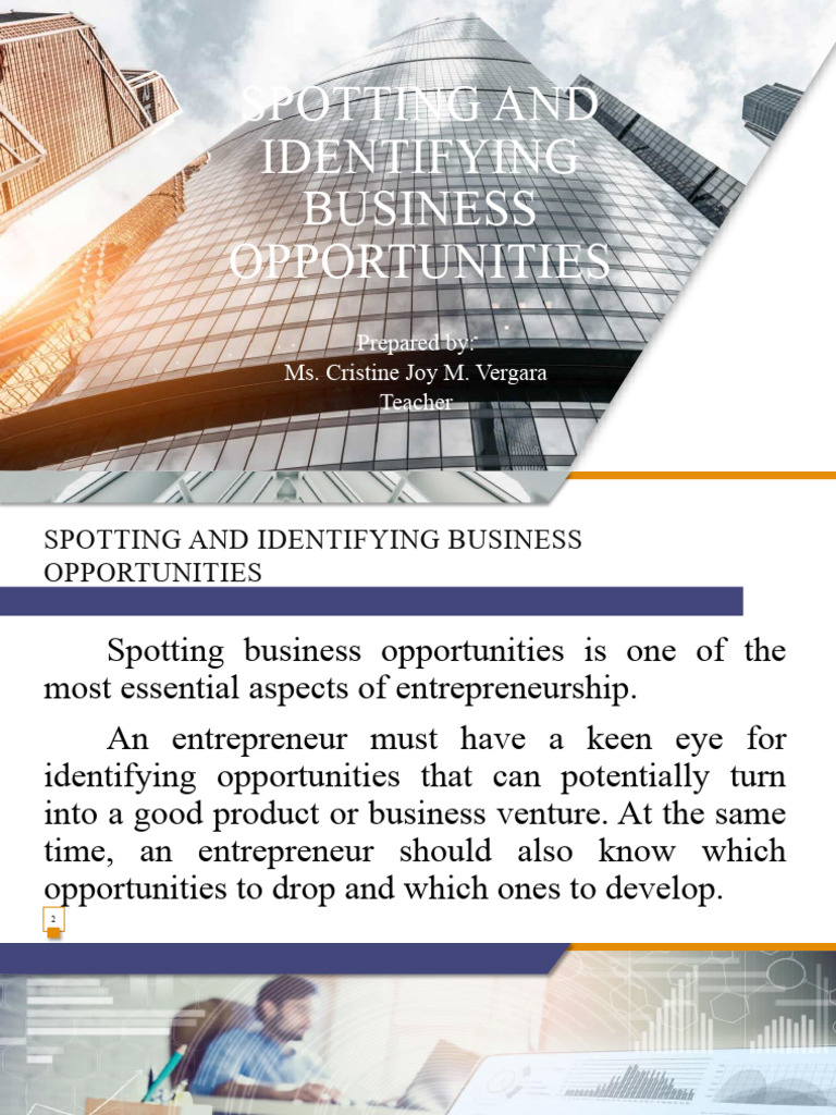 Identifying Business Opportunities Guide | PDF | Swot Analysis ...