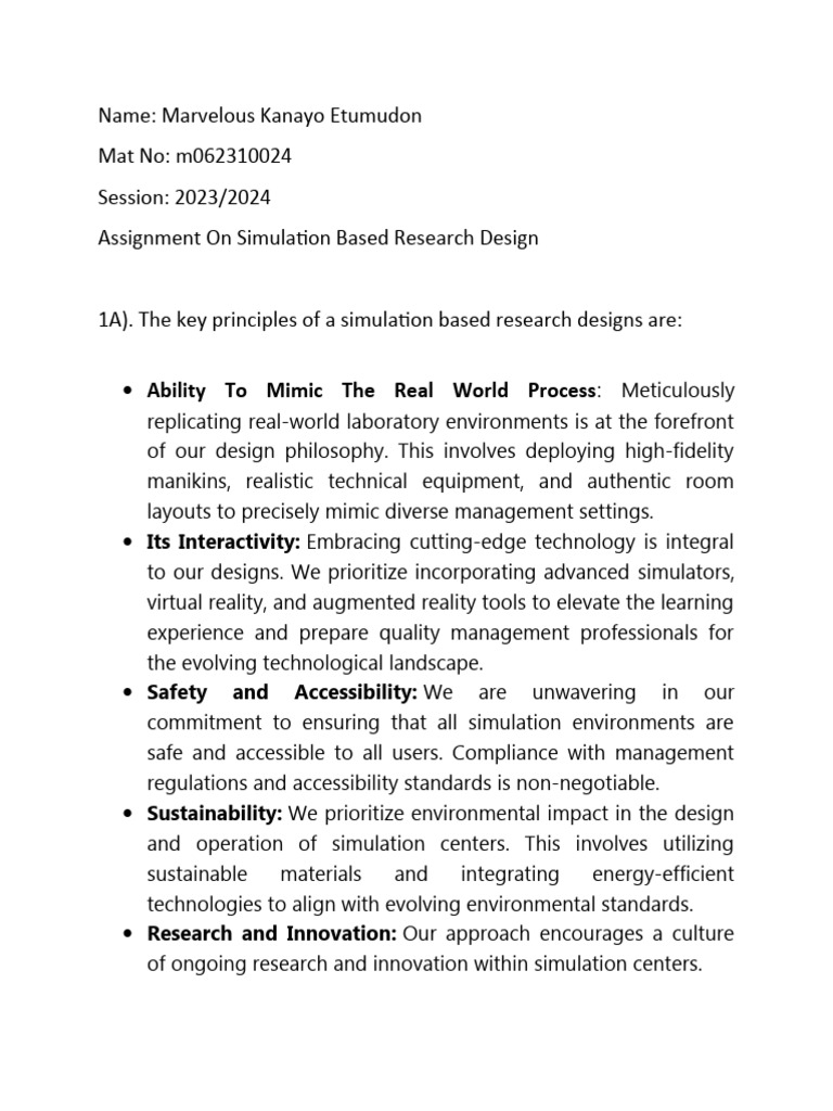 Simulation-Based Research Design Insights | PDF | Conceptual Model ...