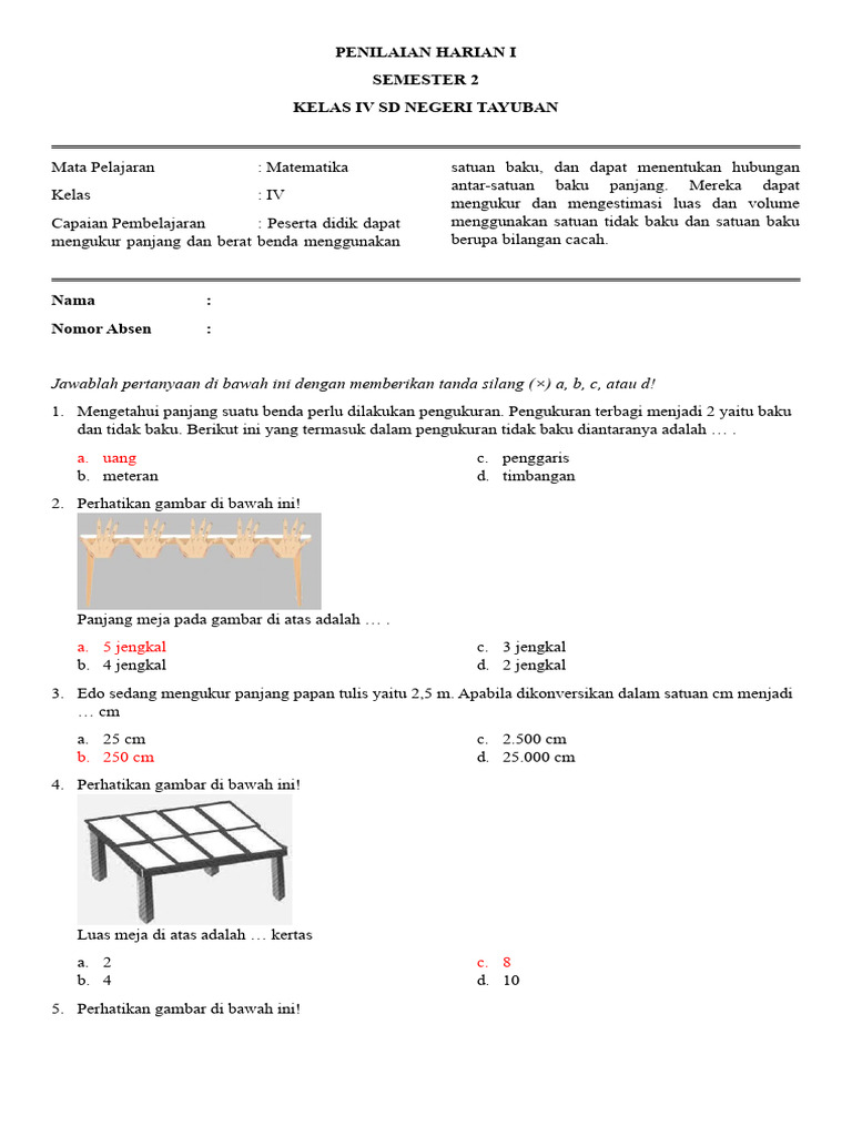 Ulangan Matematika | PDF | Metode & Bahan Ajar | Griya & Taman