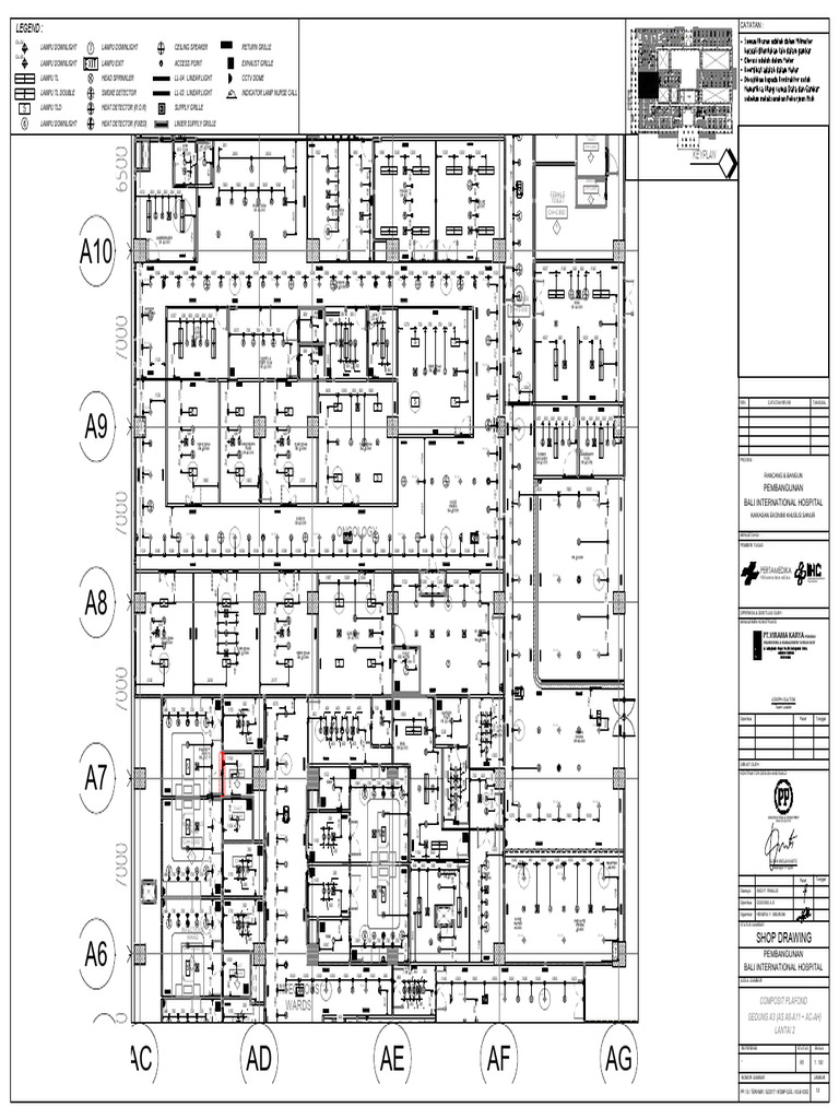 Composite Ceiling 2ND Floor Gedung A (As A6-A11 Ac-Ah) | PDF
