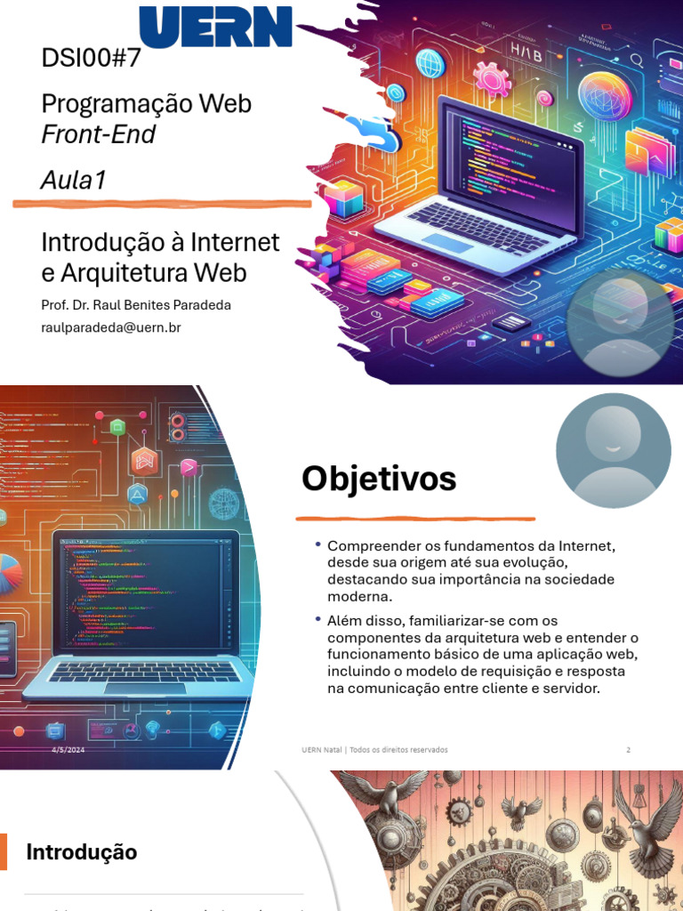 Aula 1 - Introdução À Internet e Arquitetura Web | PDF | Rede de ...