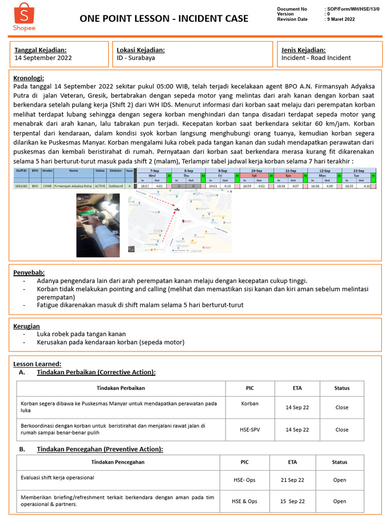 One Point Lesson - Incident Case (IDS) | PDF