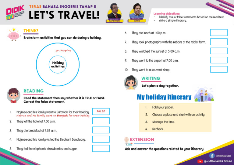 Latihan Didiktv Let S Travel Pdf
