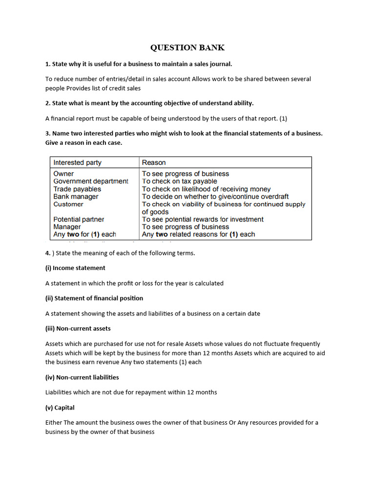 Question Bank | PDF | Debits And Credits | Balance Sheet