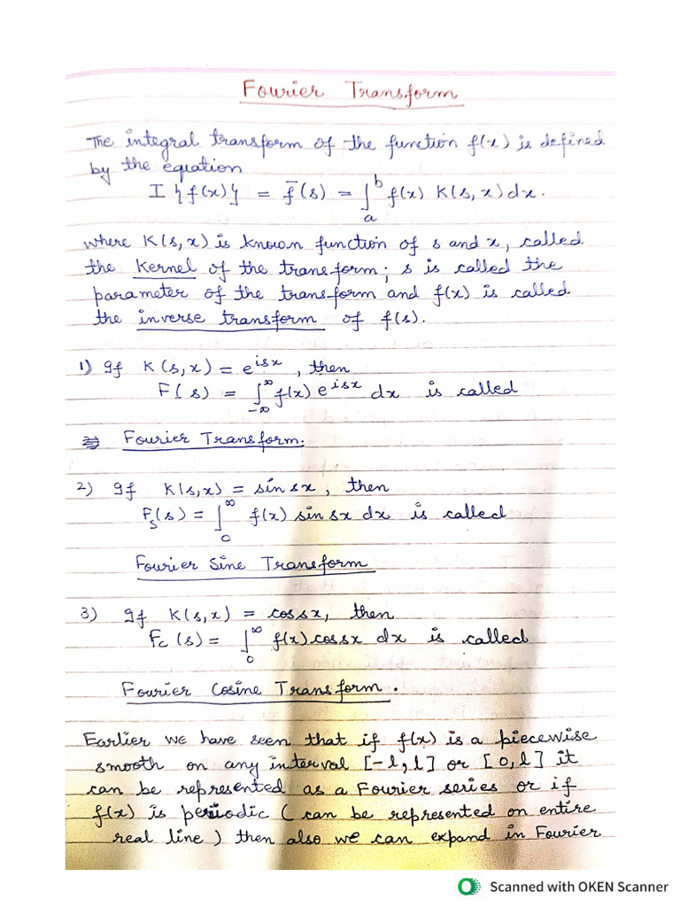 Fourier transform pdf