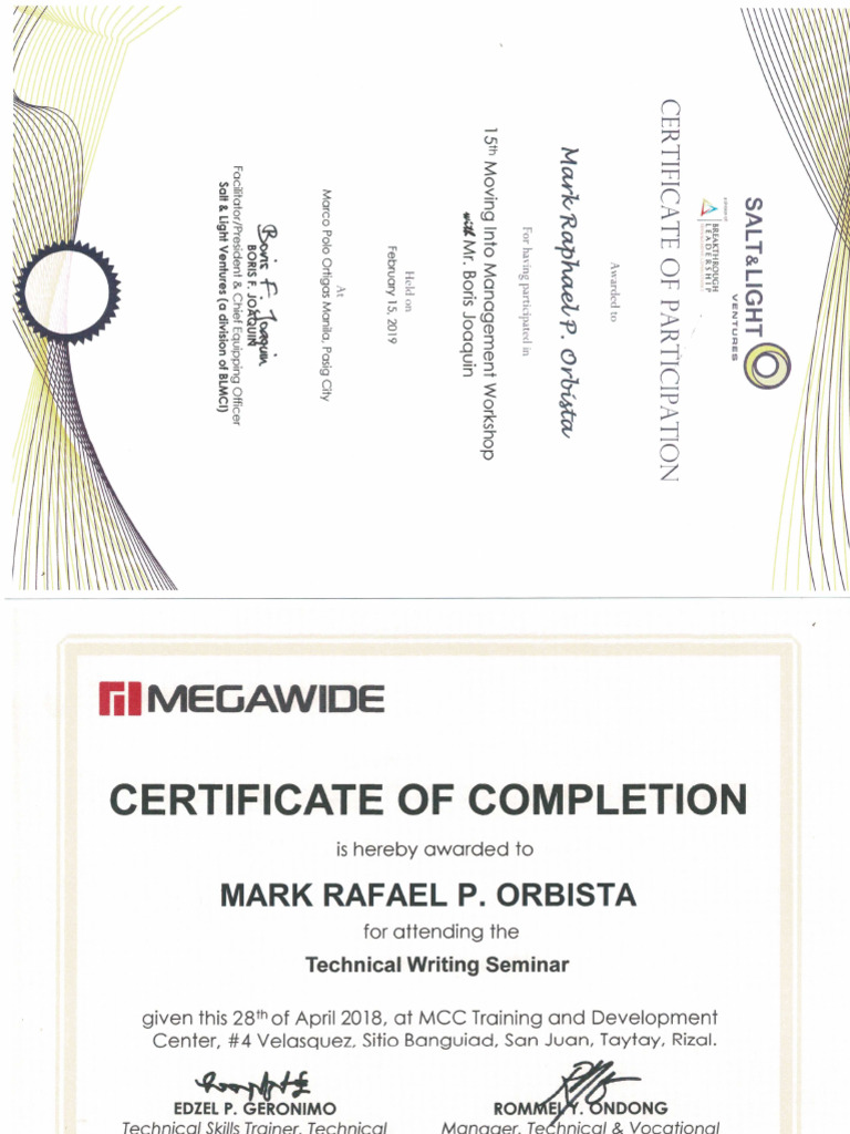 Certificates | PDF
