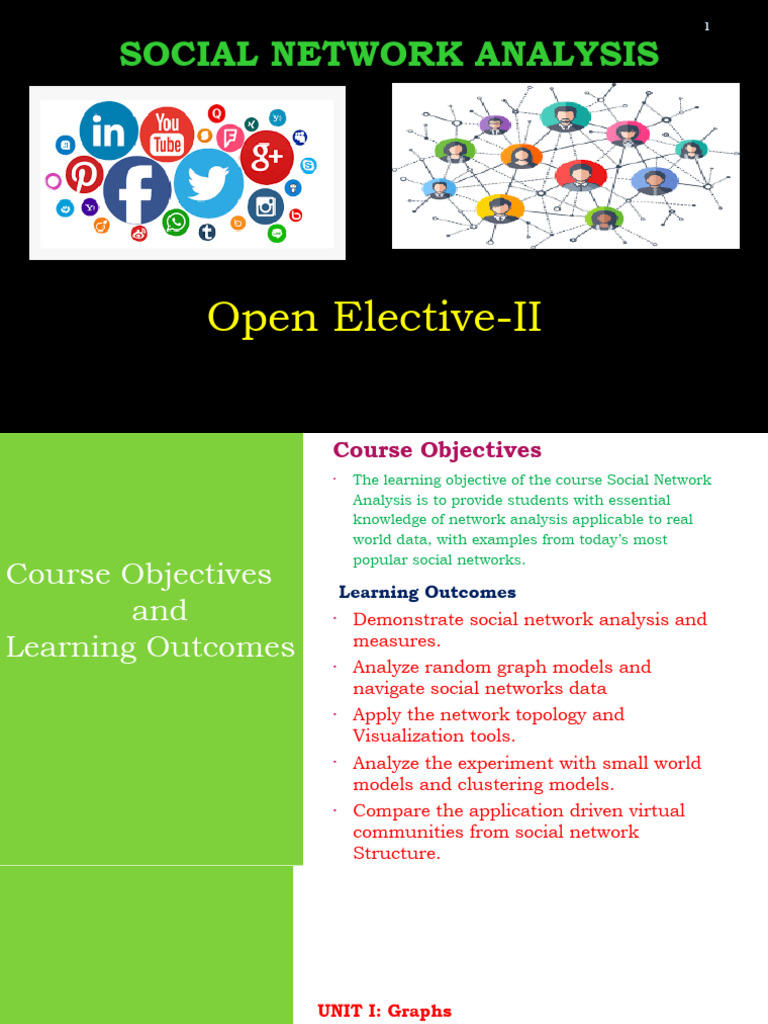 Social Network Analysis Course Overview | PDF | Social Network | Vertex ...
