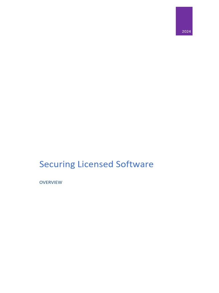 Security of Licensed Software Pt3 | PDF | Cloud Computing | Computer ...