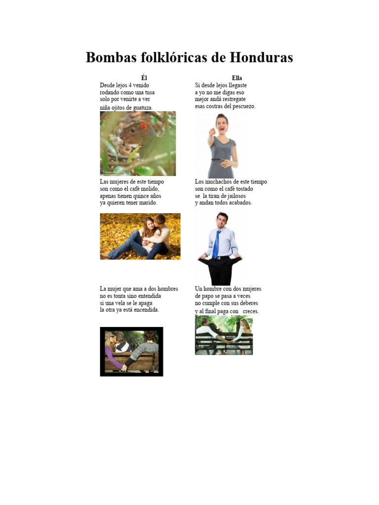 Bombas Folklóricas de Honduras | PDF