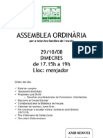 Convocatòria D'assemblea 29-10-08