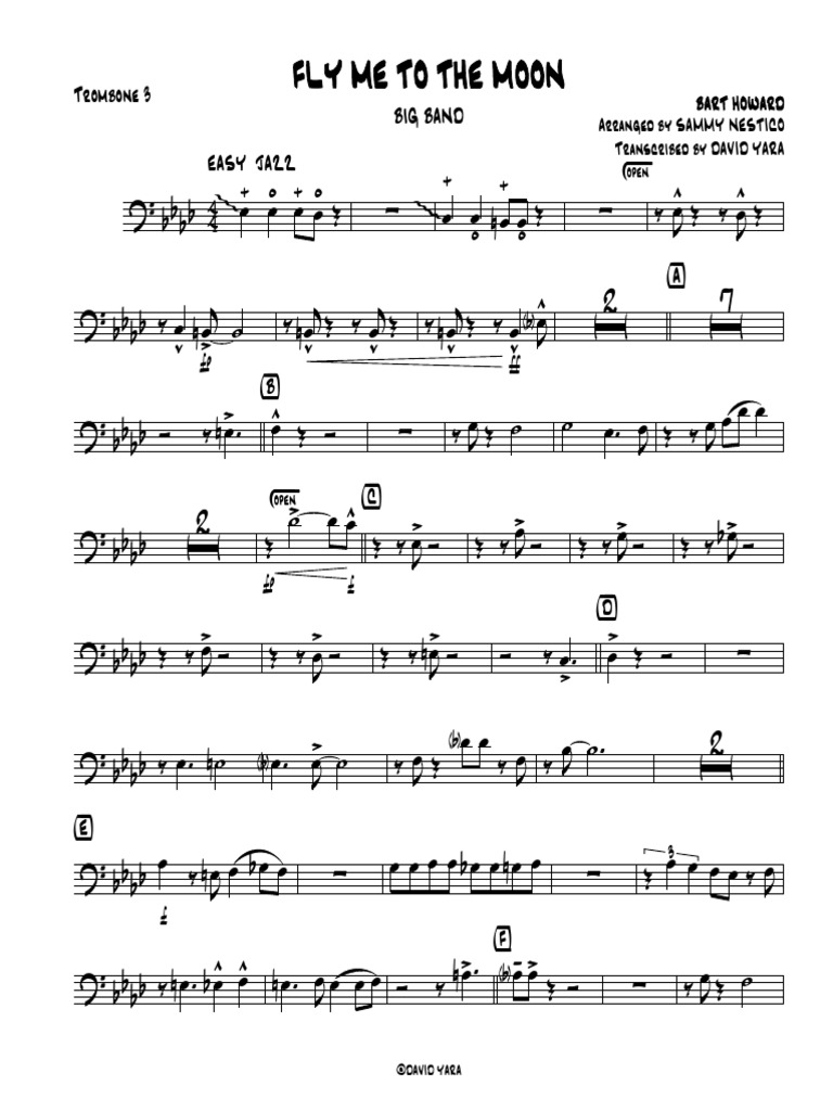Fly Me To The Moon Score - Trombone 3 | PDF
