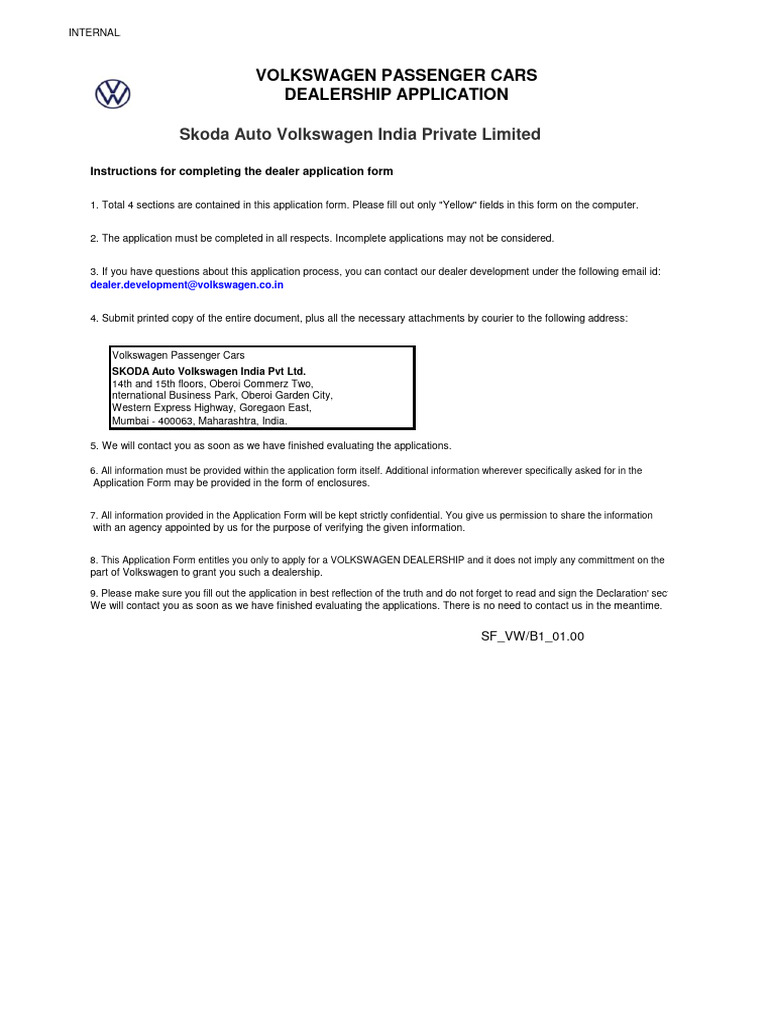 Volkswagen Dealership Application Guide | PDF | Equity (Finance ...