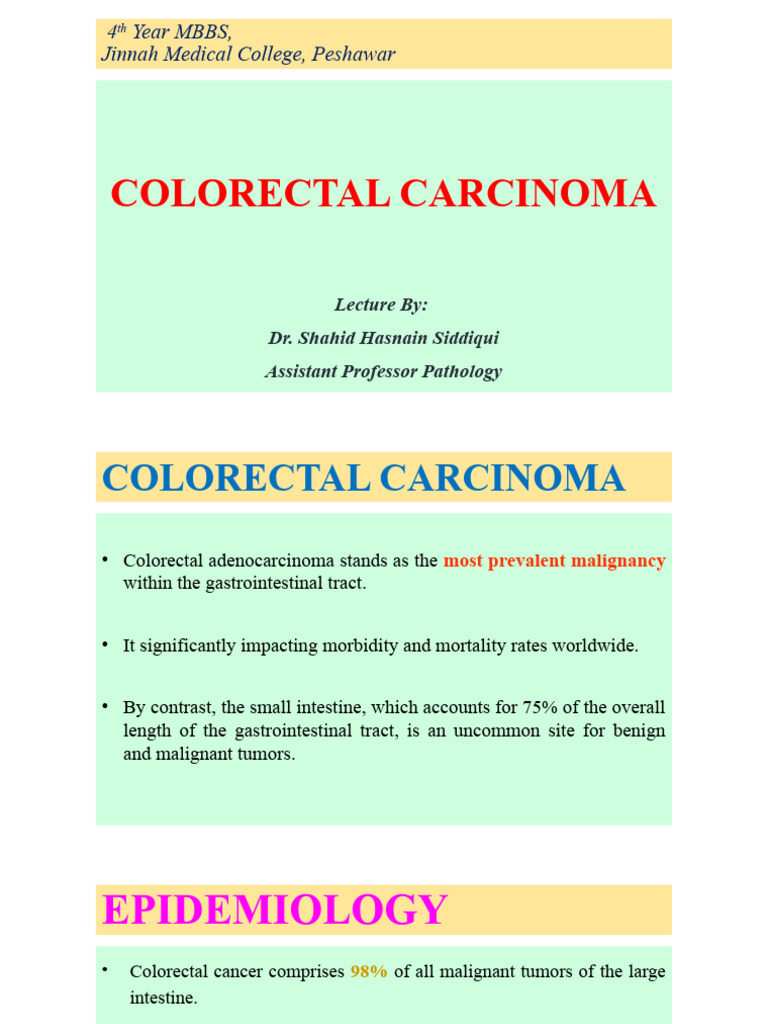Colorectal Carcinoma Overview and Insights | PDF | Colorectal Cancer ...