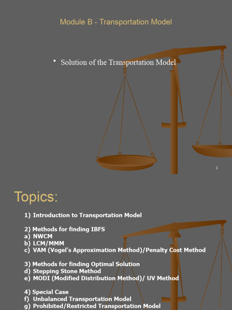 Transportation Model Solution Methods | PDF | Theoretical Computer ...