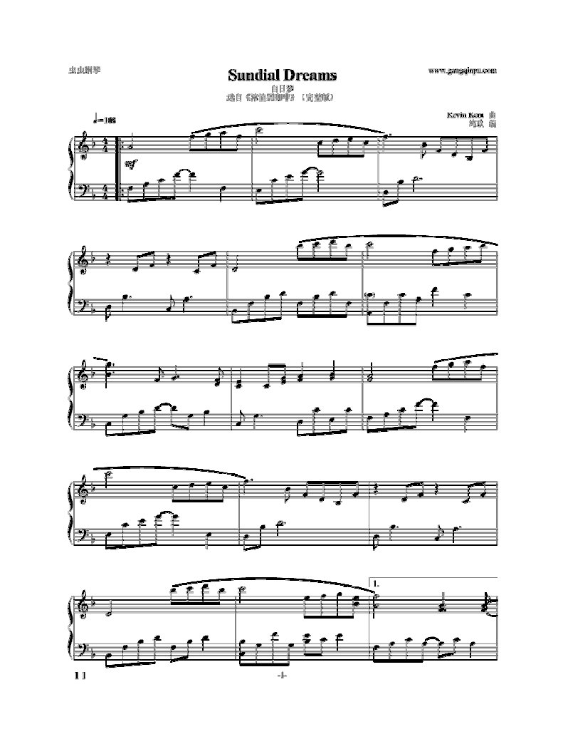 Sundial Dreams (Piano) PDF