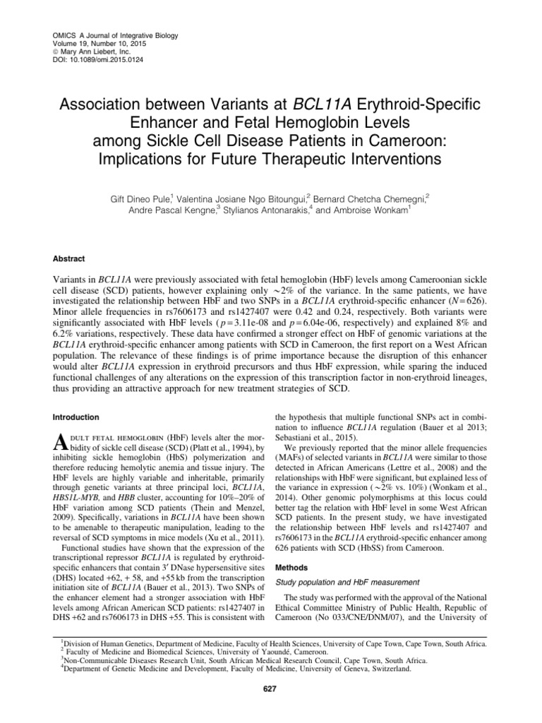 Omi 2015 0124 pdf single nucleotide polymorphism molecular biology