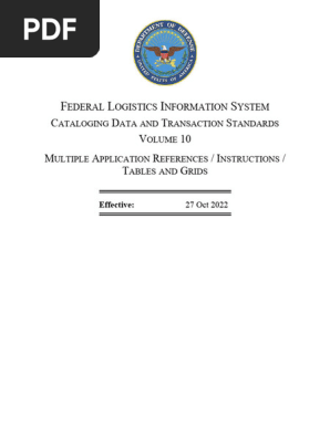 FLIS Volume 10: Cataloging Standards | PDF | Cargo | Packaging And