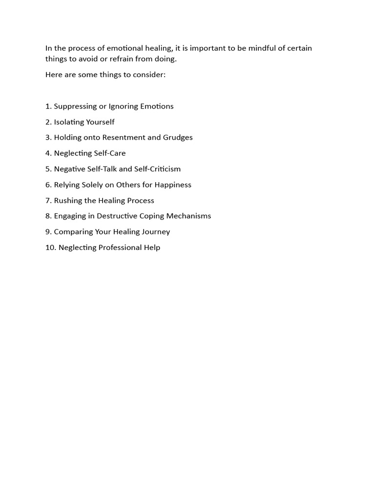 Avoid These Pitfalls in Emotional Healing PDF