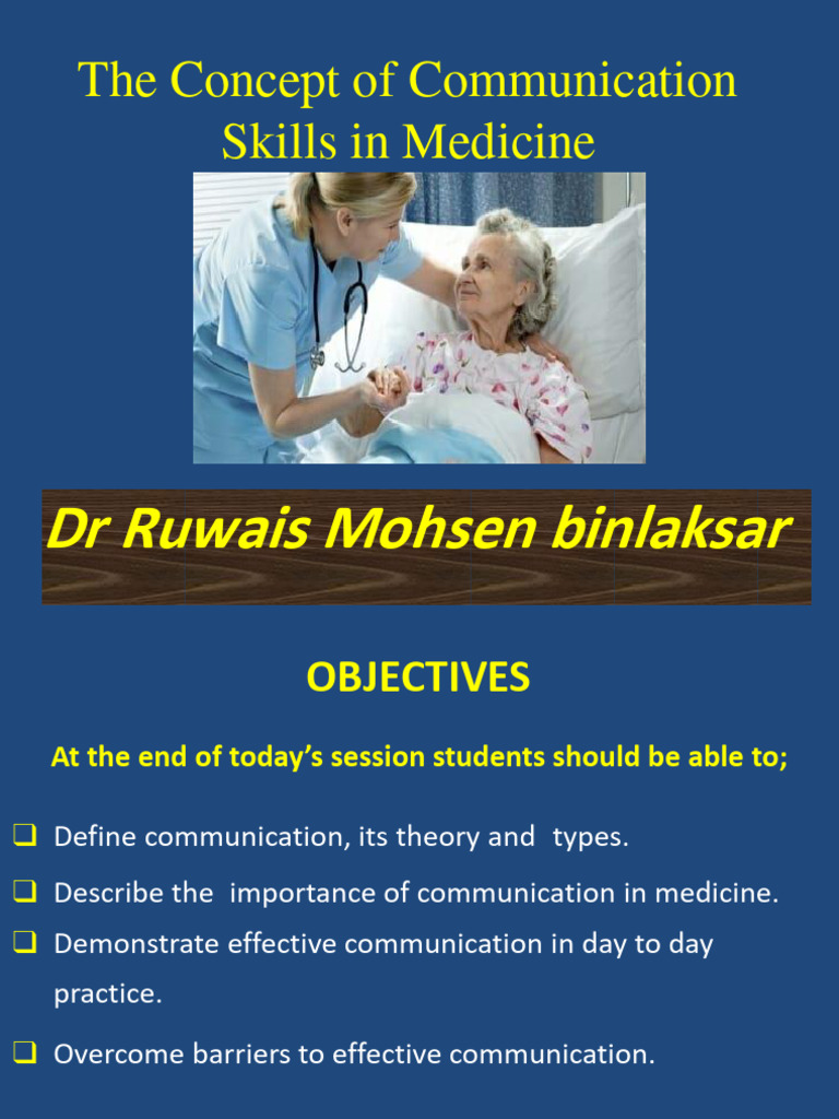 Essential Communication Skills in Medicine | PDF | Communication | Patient